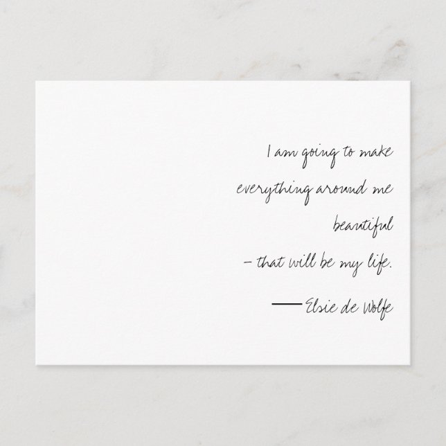 Cartão Postal Elsie de Wolfe Postcard (Frente)