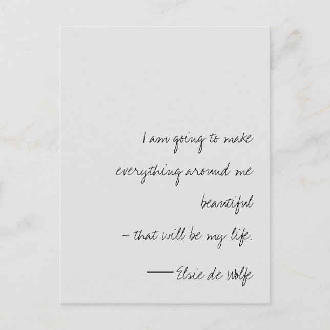 Cartão Postal Elsie de Wolfe Postcard (Frente)