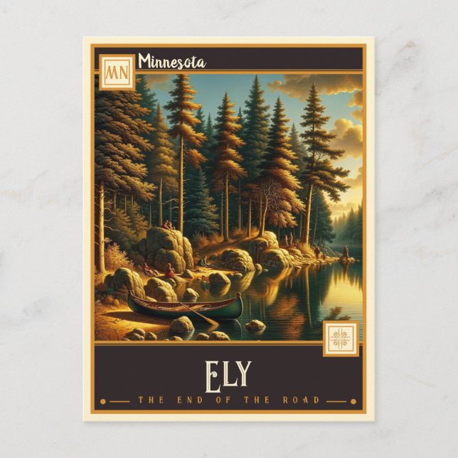 Cartão Postal Ely, Minnesota | Vintage (Frente)