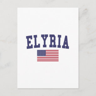 Cartão Postal Elyria US Flag