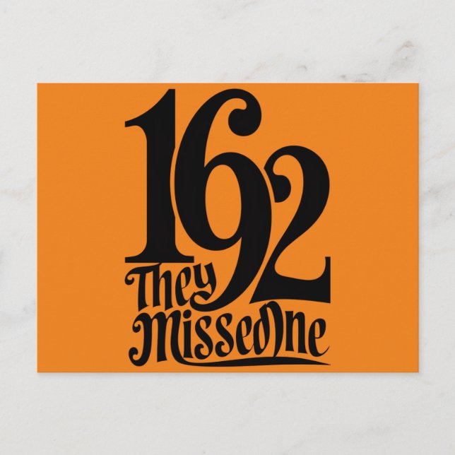 Cartão Postal Em 1692, Perderam Uma Época De Mestiça De Bruxas. (Frente)