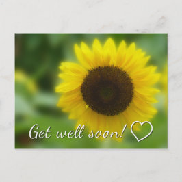 Cartão Postal Em breve, girassol brilhante e alegre