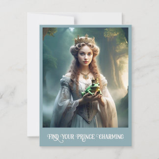 CARTÃO POSTAL " EM BUSCA DE PRÍNCIPE CHARMING "