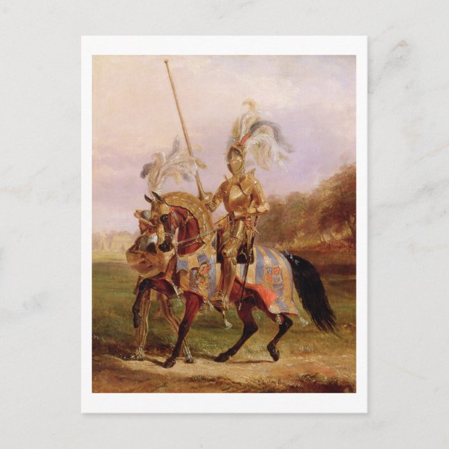 Cartão Postal Em Eglinton, Senhor do Torneio, 1840 (petróleo sob (Frente)