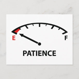 Cartão Postal Em Execução Vazia : Paciência