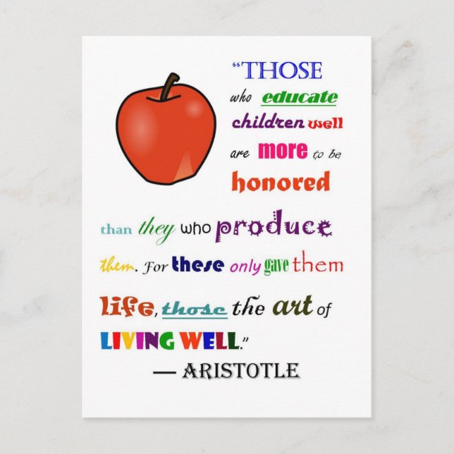 Cartão Postal Em Louvor aos Professores (Frente)