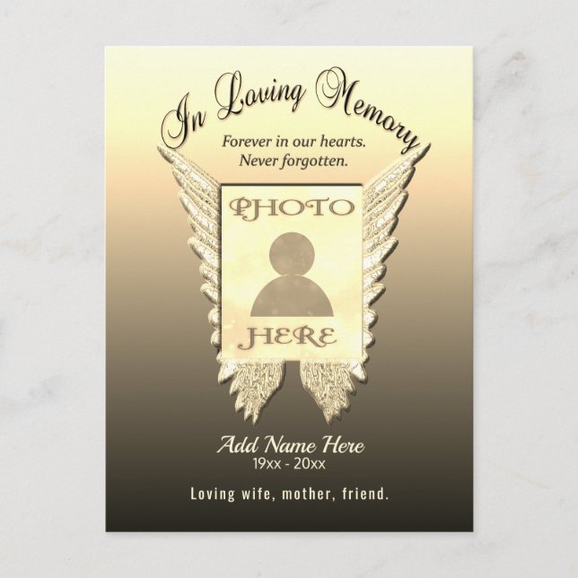 Cartão Postal Em memória de amor (Frente)