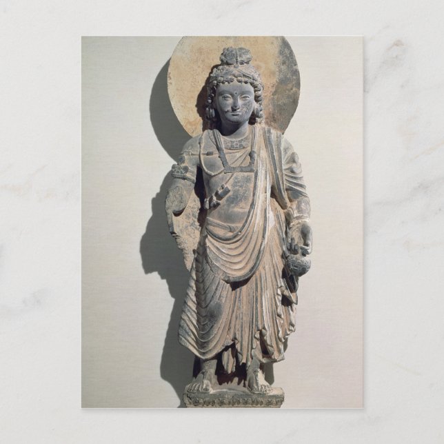 Cartão Postal Em pé, Bodhisattva Maitreya, século 3 (Frente)