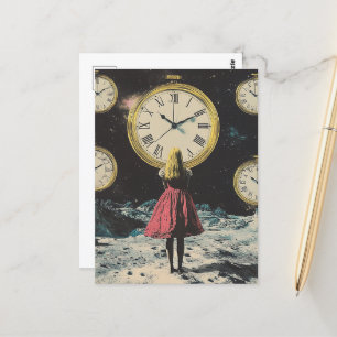Cartão Postal Em pé no tempo, a terra do relógio de bolso