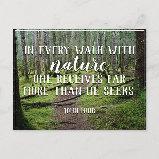 Cartão Postal Em Todas As Caminhadas Com O Cartaz Da Natureza (Frente)