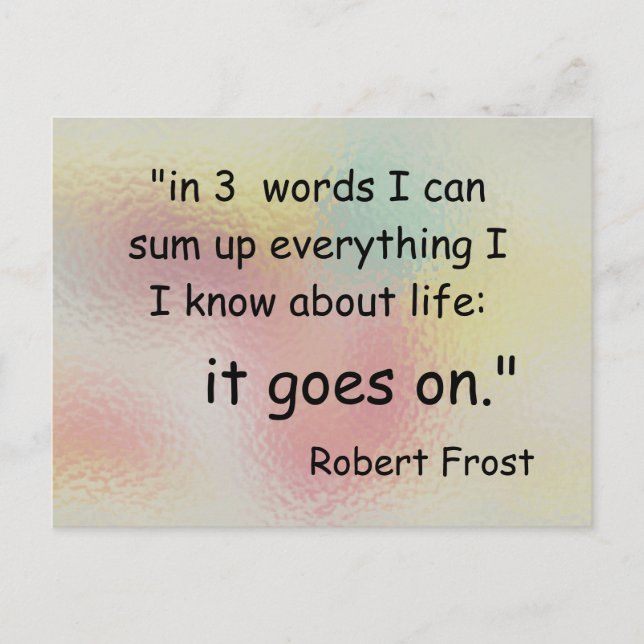 Cartão Postal em três palavras (Frente)