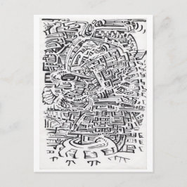 Cartão Postal Em um Entre-Lugar, desenho de tinta