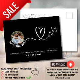 Cartão Postal Em um orçamento? Optar por uma FOTO Salvar a Data 