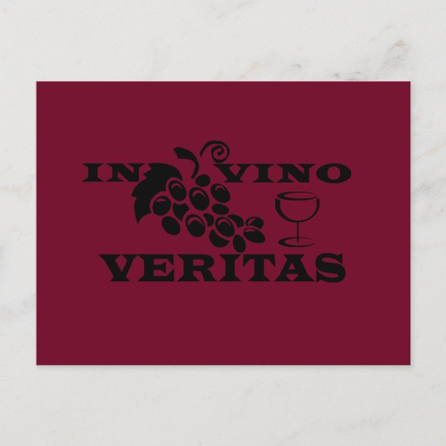 Cartão Postal Em vino veritas (Frente)