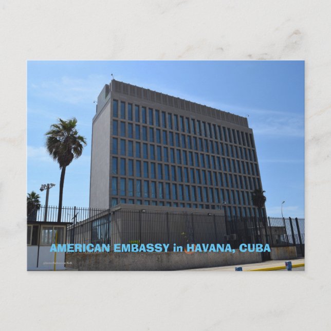Cartão Postal Embaixada Americana em Cuba (Frente)