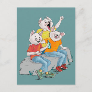 Cartão Postal Embalagem De Puppy