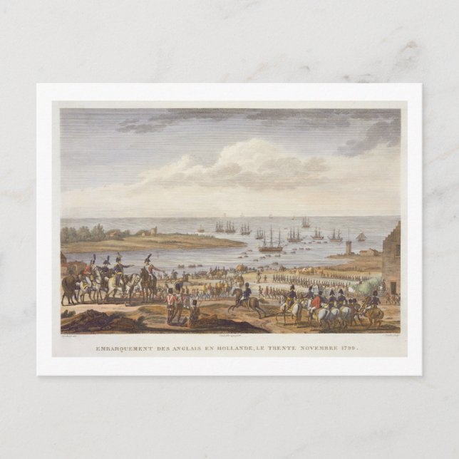 Cartão Postal Embarque dos Ingleses na Holanda, 30 Nove (Frente)