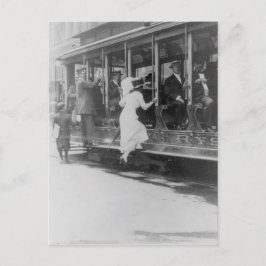 Cartão Postal Embarque em um Streetcar NYC