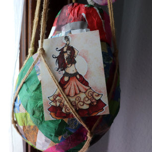 Cartão Postal Ember belly dance art