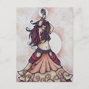 Cartão Postal Ember belly dance art