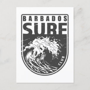 Cartão Postal Emblem do clube de Surf de Barbados 
