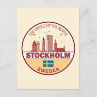 Emblem Skyline Cidade de Estocolmo Suecia