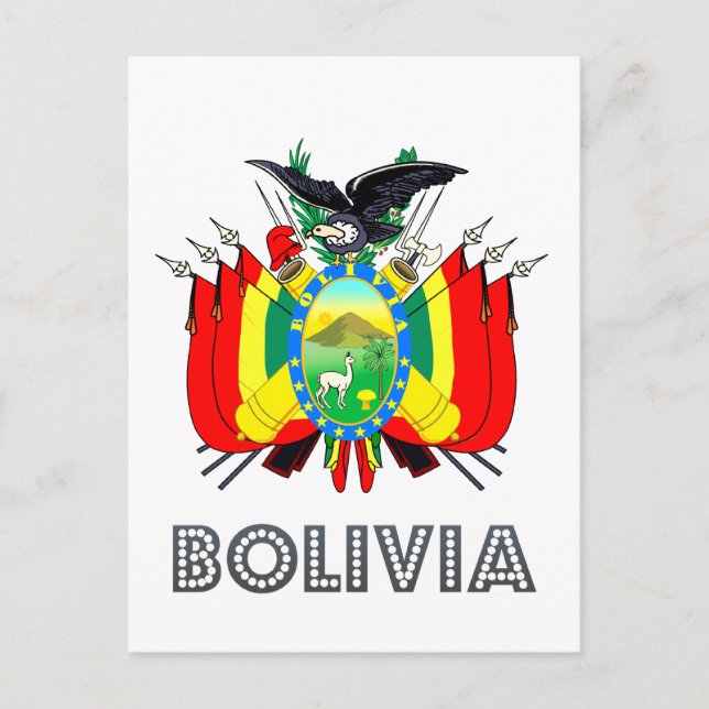 Cartão Postal Emblema boliviano (Frente)