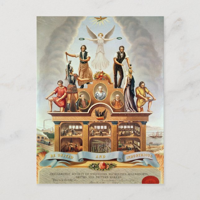 Cartão Postal Emblema Comercial da Sociedade Amalgamada (Frente)