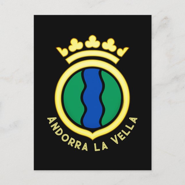 Cartão Postal Emblema de Andorra la Vella (Frente)