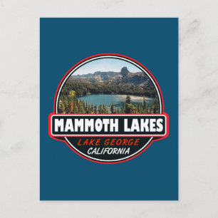 Cartão Postal Emblema de Arte de Viagem Mammoth Lakes Califórnia