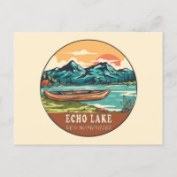 Emblema de Pesca de Barco Echo Lake New Hampshire