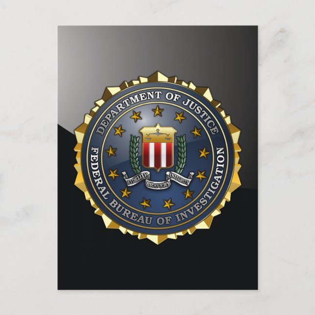 Cartão Postal Emblema do FBI (Frente)
