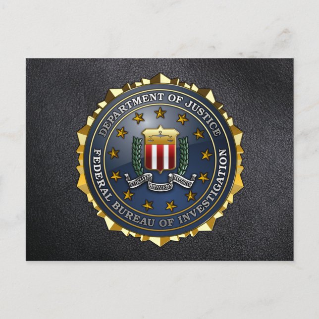 Cartão Postal Emblema do FBI (Frente)