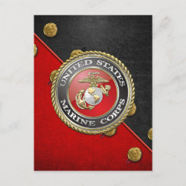 Cartão Postal Emblema e uniforme do USMC [3D]