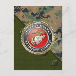 Cartão Postal Emblema e uniforme do USMC [3D]