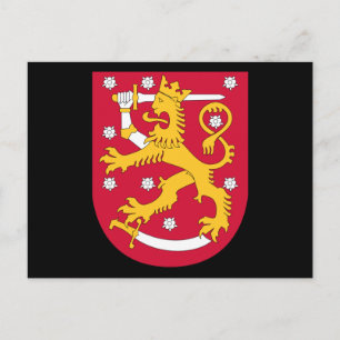 Cartão Postal emblema finlândia