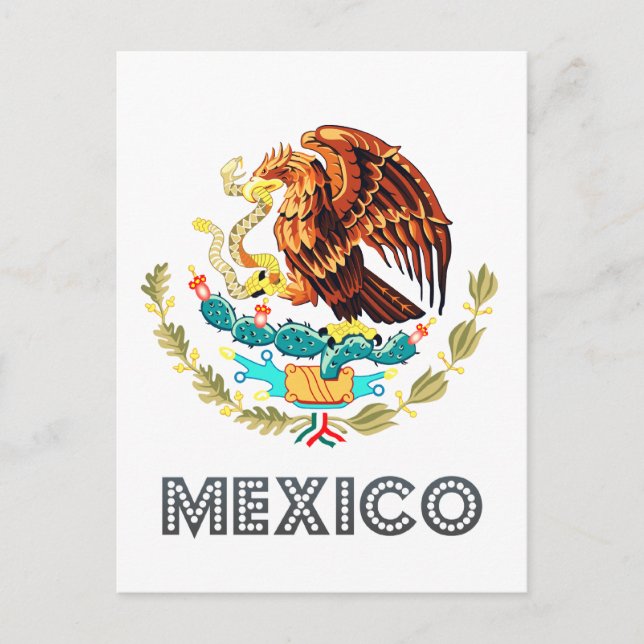 Cartão Postal Emblema mexicano (Frente)