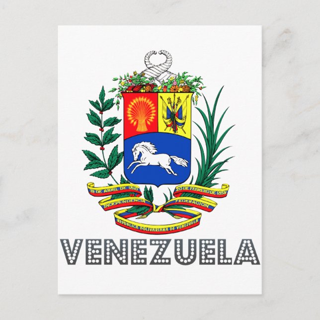 Cartão Postal Emblema venezuelano (Frente)