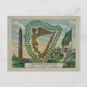Cartão Postal Emblemas Históricos da Irlanda
