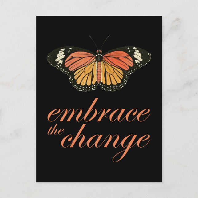 Cartão Postal Embrace Change Orange (Frente)