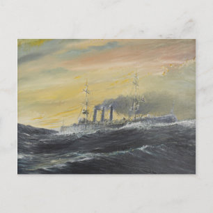 Cartão Postal Emden dirige as ondas no Oceano Índico 1914 2011