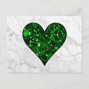 Cartão Postal Emerald Gem Heart