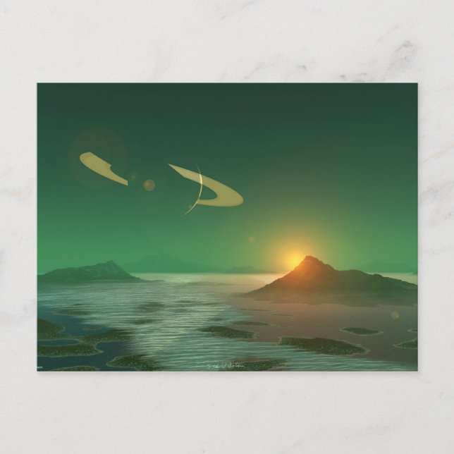 Cartão Postal Emerald Sunset (Frente)