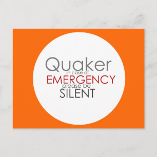 Cartão Postal Emergência Quaker