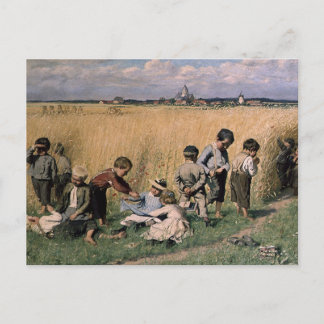 Cartão Postal Emile Claus - A Caminho da Escola