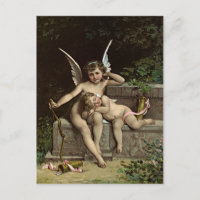 Émile Munier Dois Números Cupidos Sentados num Ban