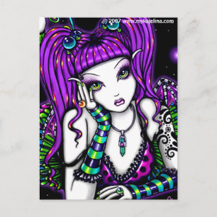 Cartão Postal Emily Rainbow Celestial Tattoo Faery Cartão-postal