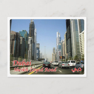 Cartão Postal Emirados Árabes Unidos - Dubai - Sheikh Zay -