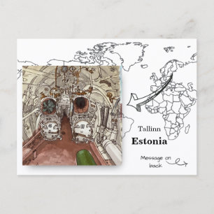 Cartão Postal EML Lembit, Lennusadam Museum, Tallinn Estônia
