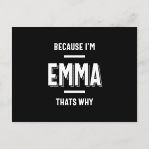 Cartão Postal Emma Name Personally Women Girl